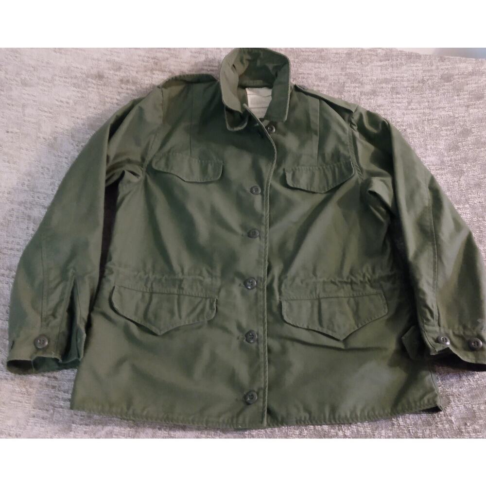 US Army Military Woman's Heavy Field Coat Jacket OG-107 Green Size 12R 8116-74